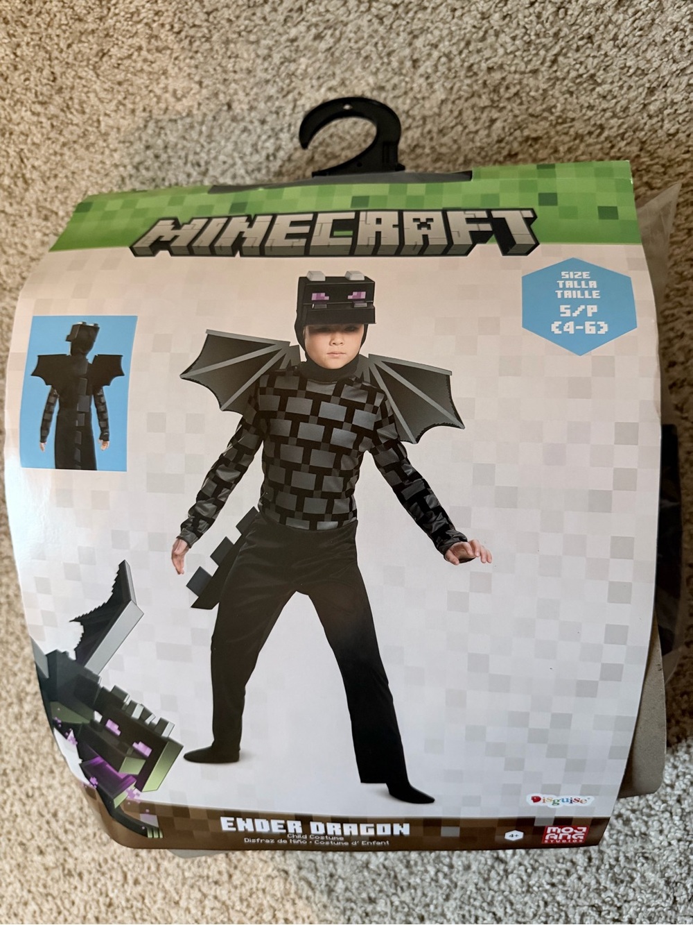 Minecraft Ender Dragon Kids Costume - Black